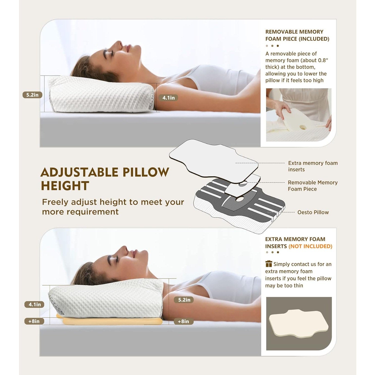 Osteo Cervical Pillow for Neck Pain Relief, Queen