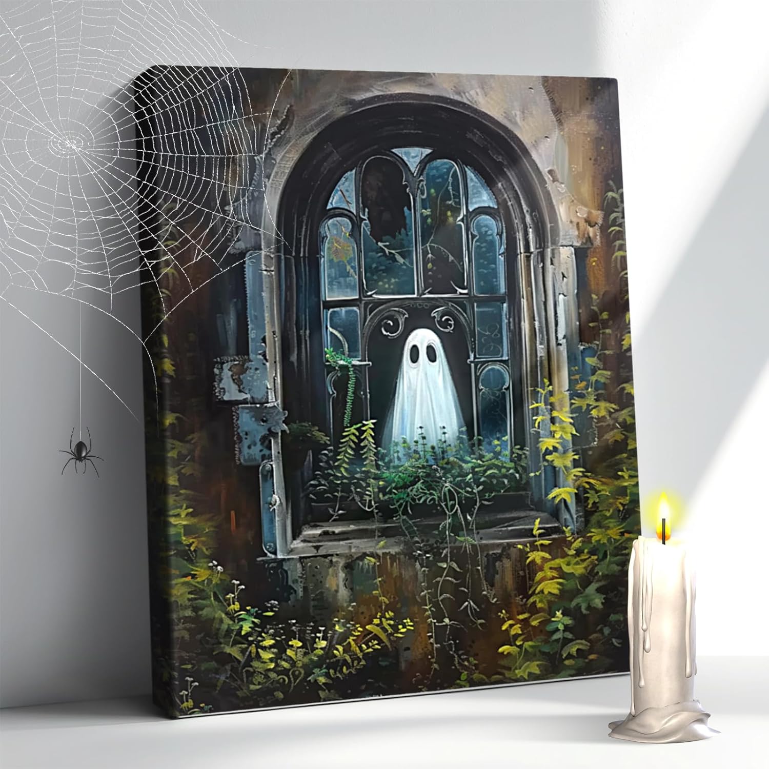 Spooky Ghost In Haunted Castle Dark Academia