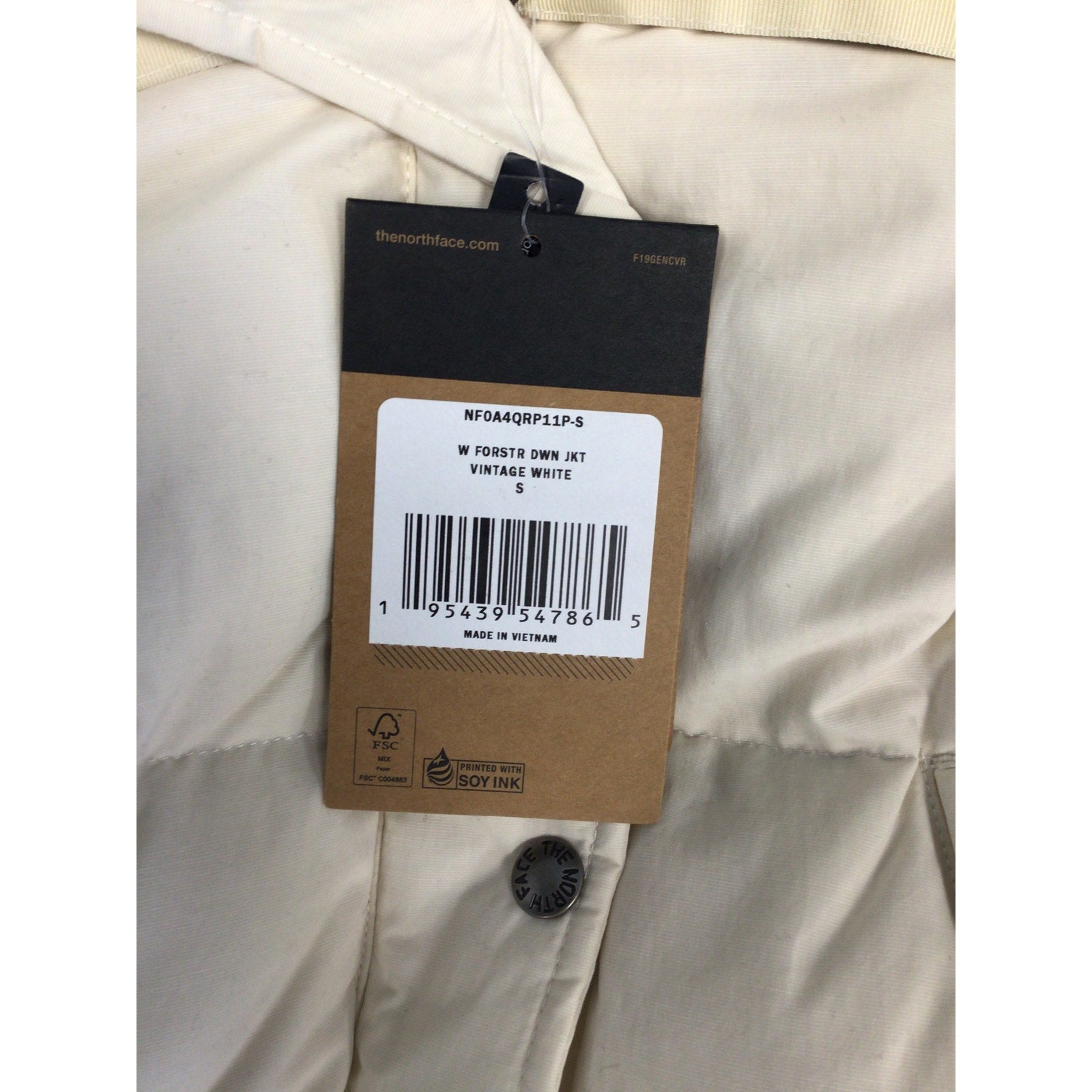 THE NORTH FACE Women’s Forester Lowell Peak Down Jacket, Vintage White, Small