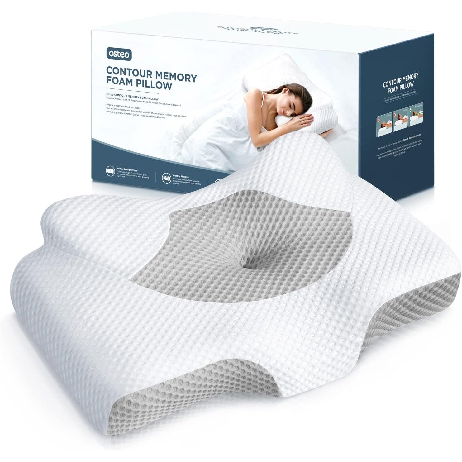 Osteo Cervical Pillow for Neck Pain Relief, Queen