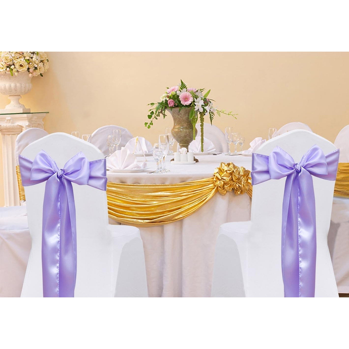 Lavender Chair Sashes: A Touch of Elegance and Romance for Any Occasion (60pc)