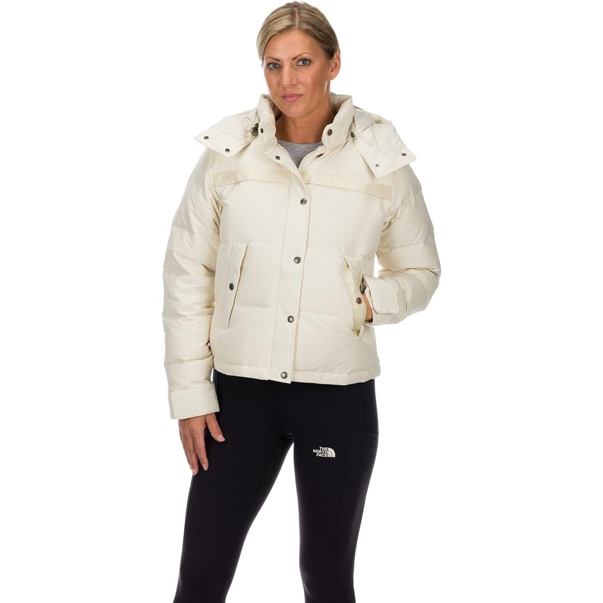 THE NORTH FACE Women’s Forester Lowell Peak Down Jacket, Vintage White, Small