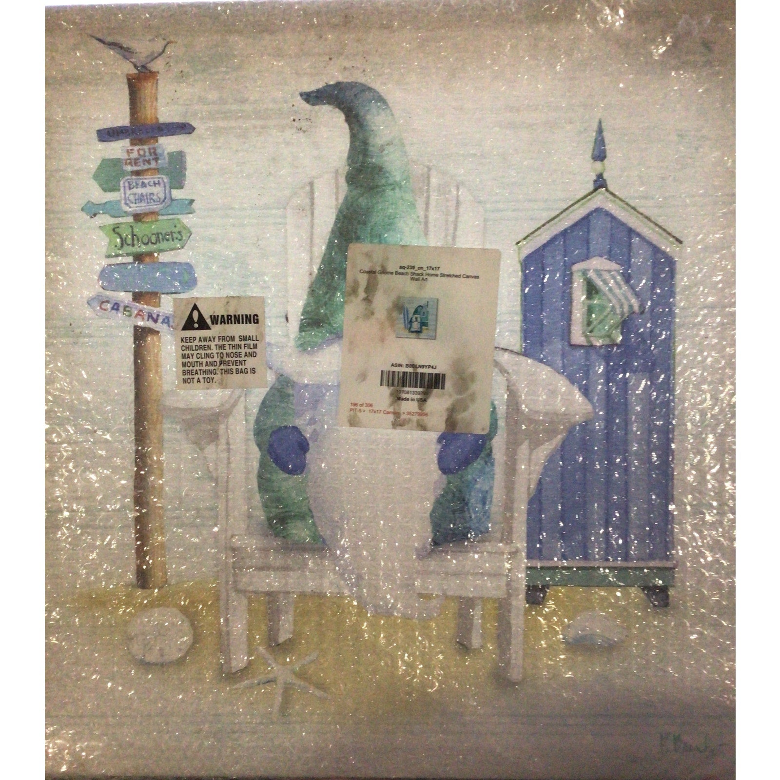 Coastal Gnome Beach Shack Wall Art