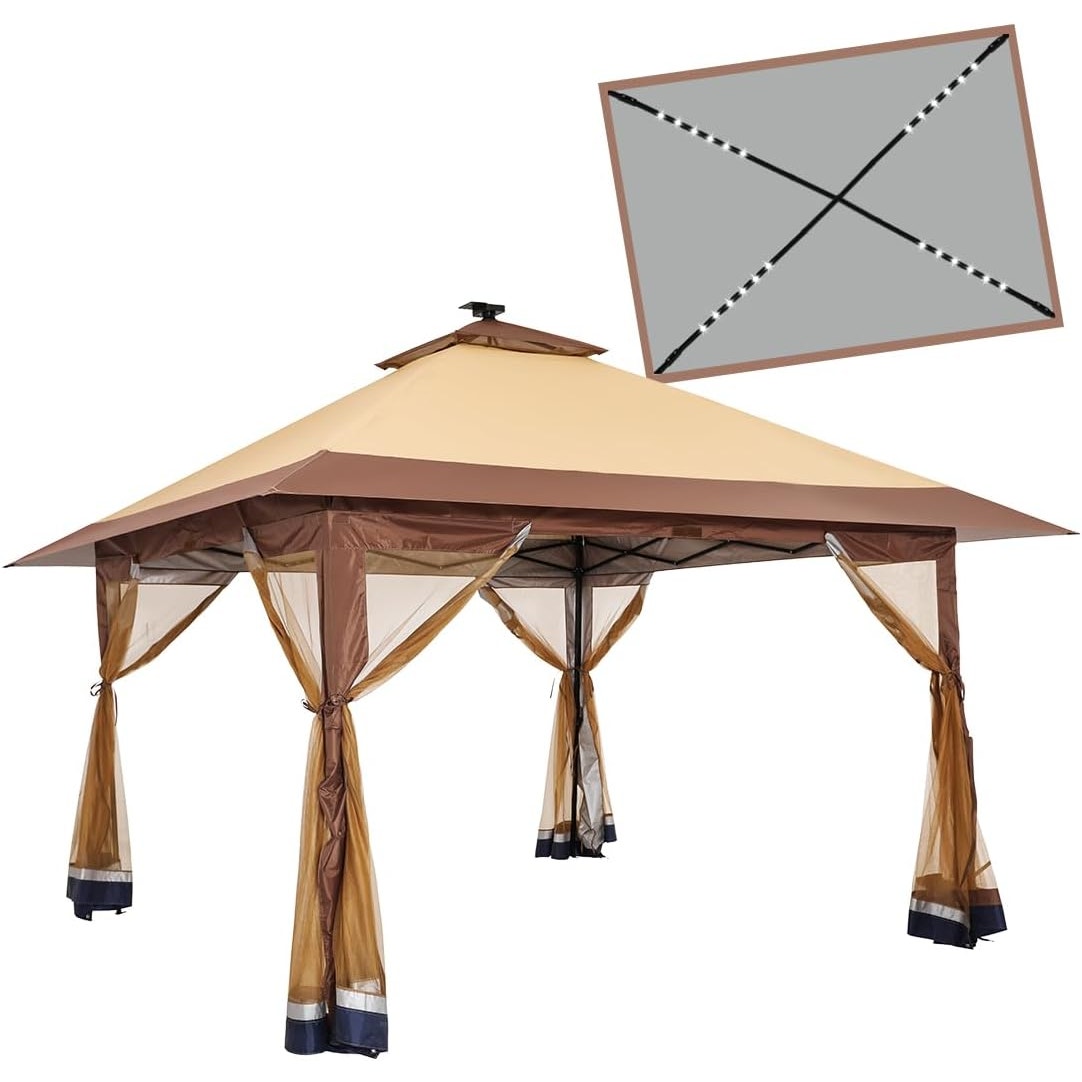 Suntime Pop Up Gazebo Polyester Canopy Tent