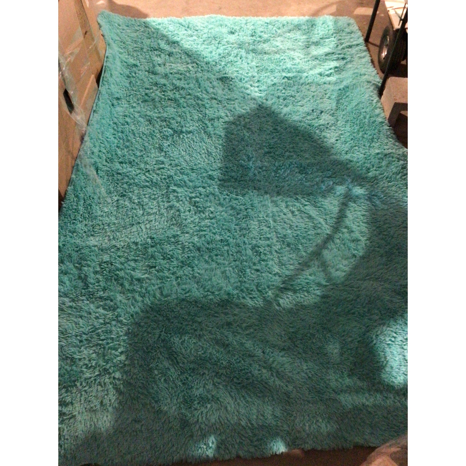 Terrug Blue Fluffy Area Rug 5X8