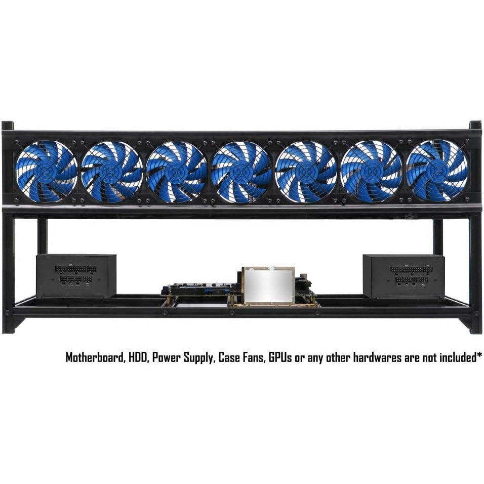 Kingwin 8 GPU Miner Rig Case Frame – Premium Stackable Aluminum Mining Rig Enclosure