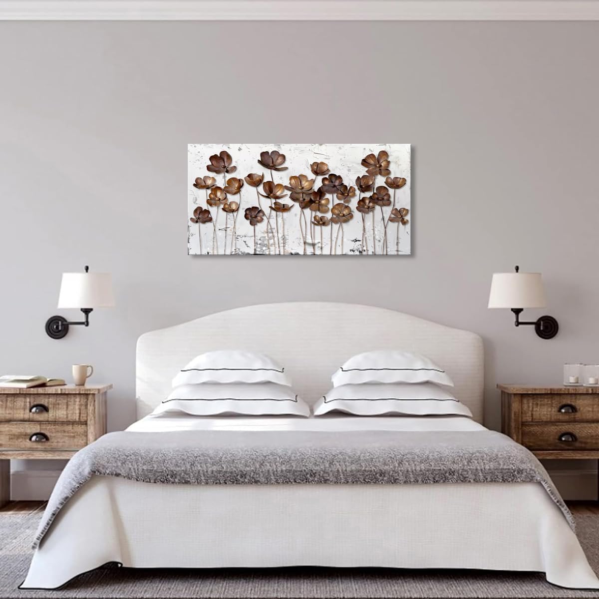 Abstract Flower Canvas Wall Art 20x40