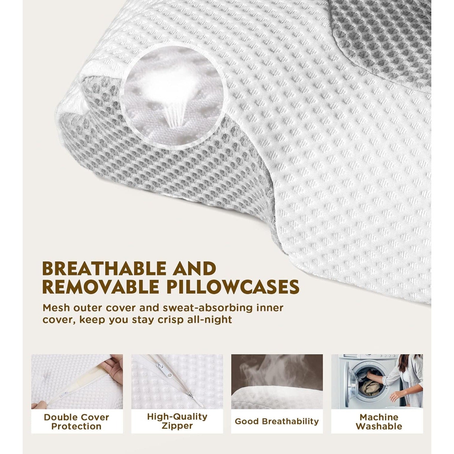 Osteo Cervical Pillow for Neck Pain Relief, Queen