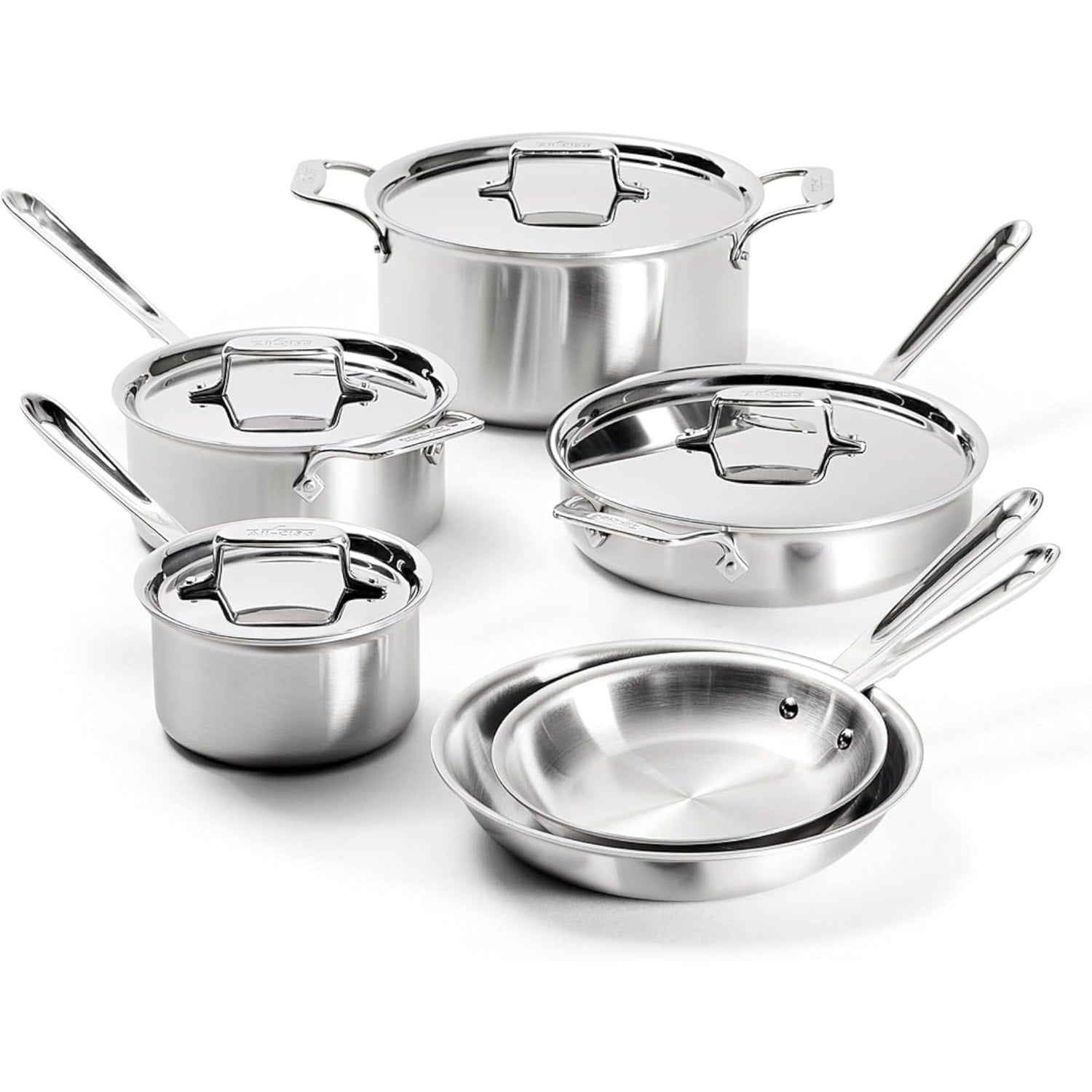 All-Clad D5 Brushed 5 Ply Stainless Steel Cookware Set 10 Piece