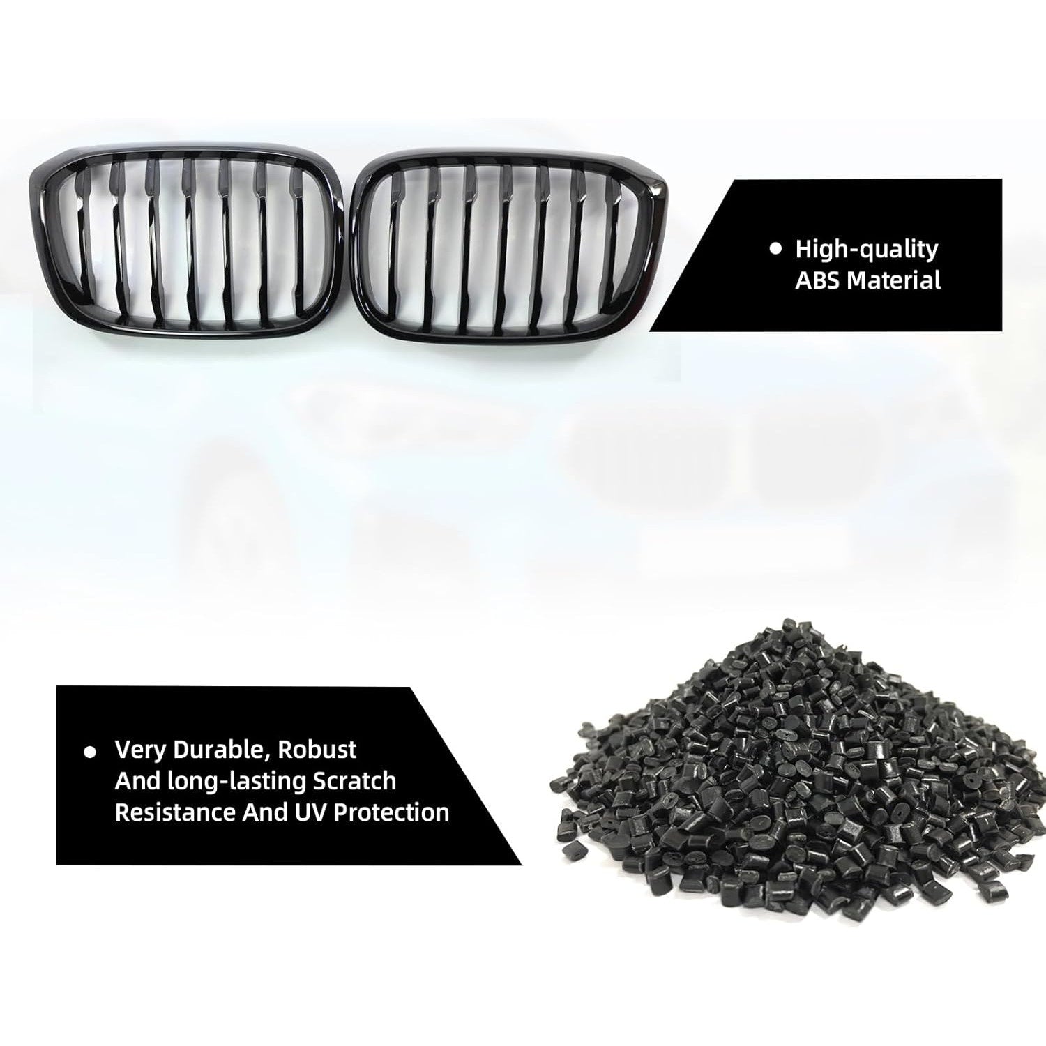 Grille Front Bumper Kidney Grill Compatible with BMW 5 Series X3 X4 G01 G02 2018 2019 2020 2021
