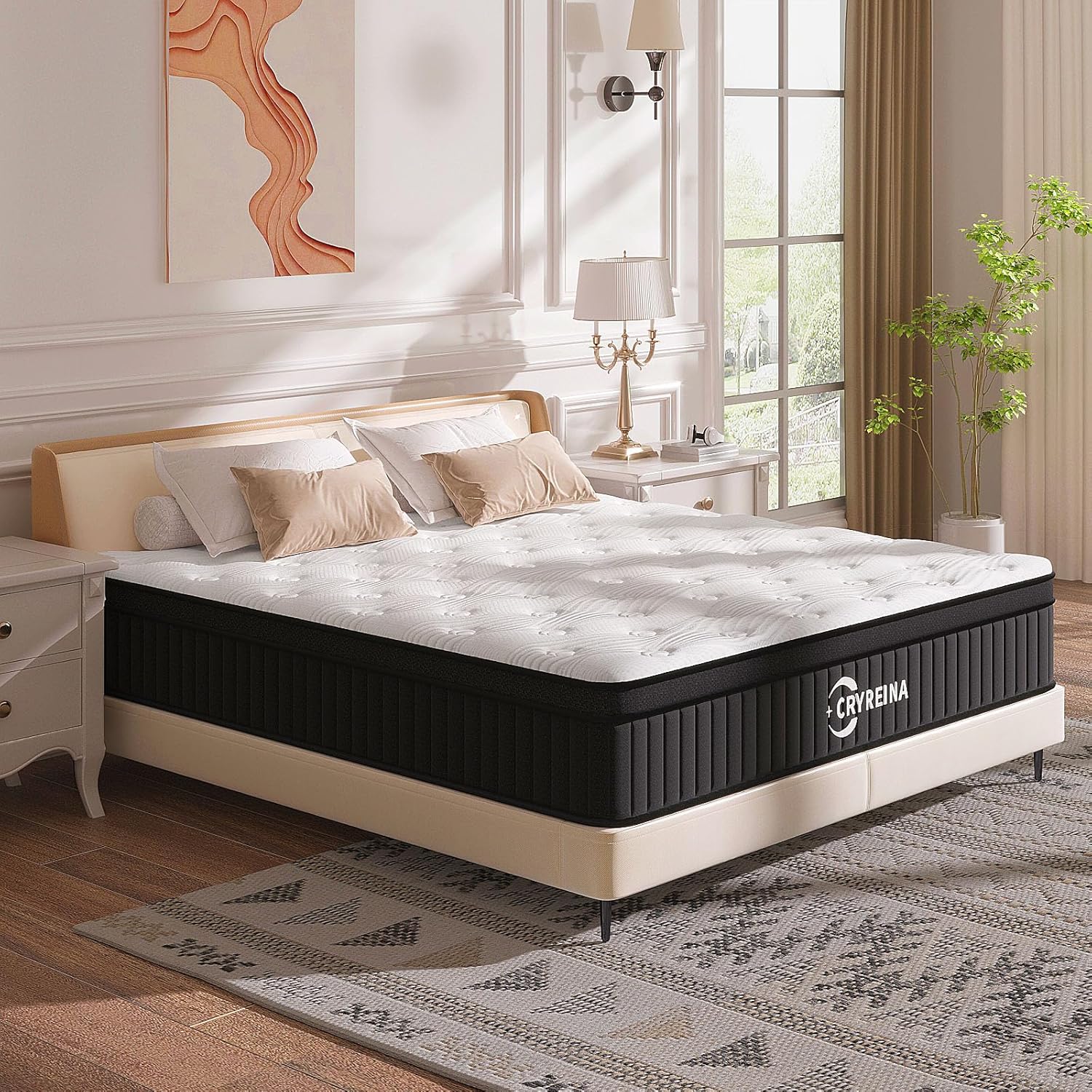 Queen Mattress, 12 Inch Hybrid, Medium Firm