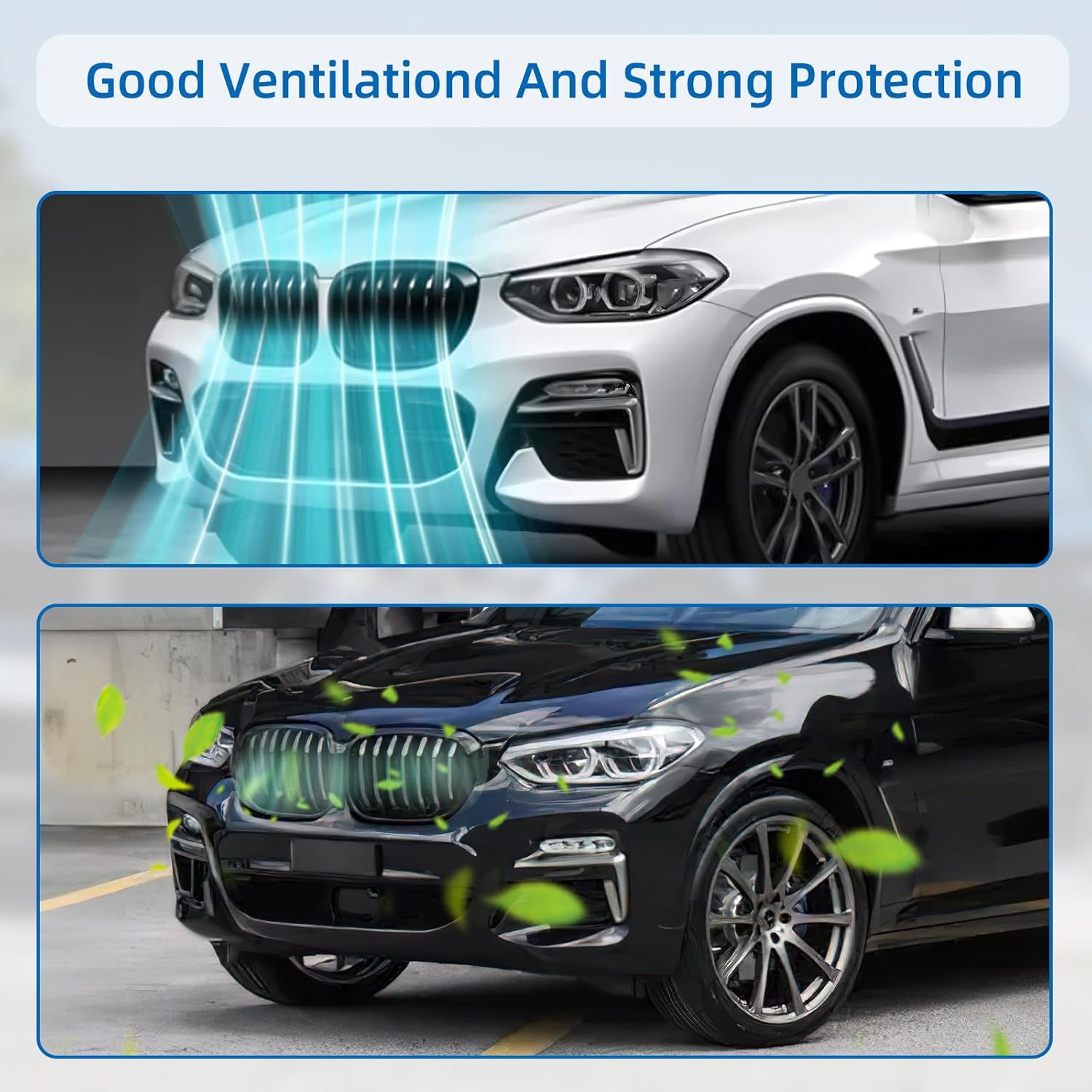 Grille Front Bumper Kidney Grill Compatible with BMW 5 Series X3 X4 G01 G02 2018 2019 2020 2021