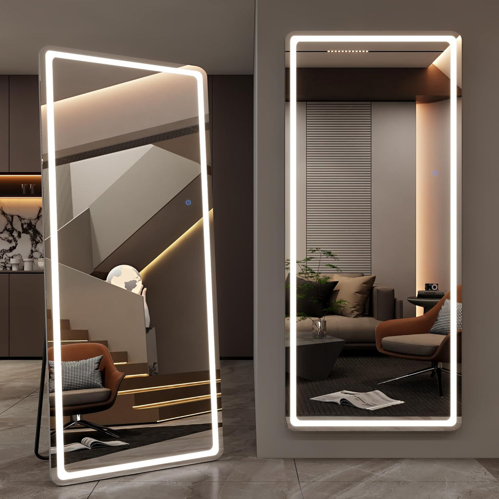 71x28 LED Full Length Mirror, Floor & Wall Mount