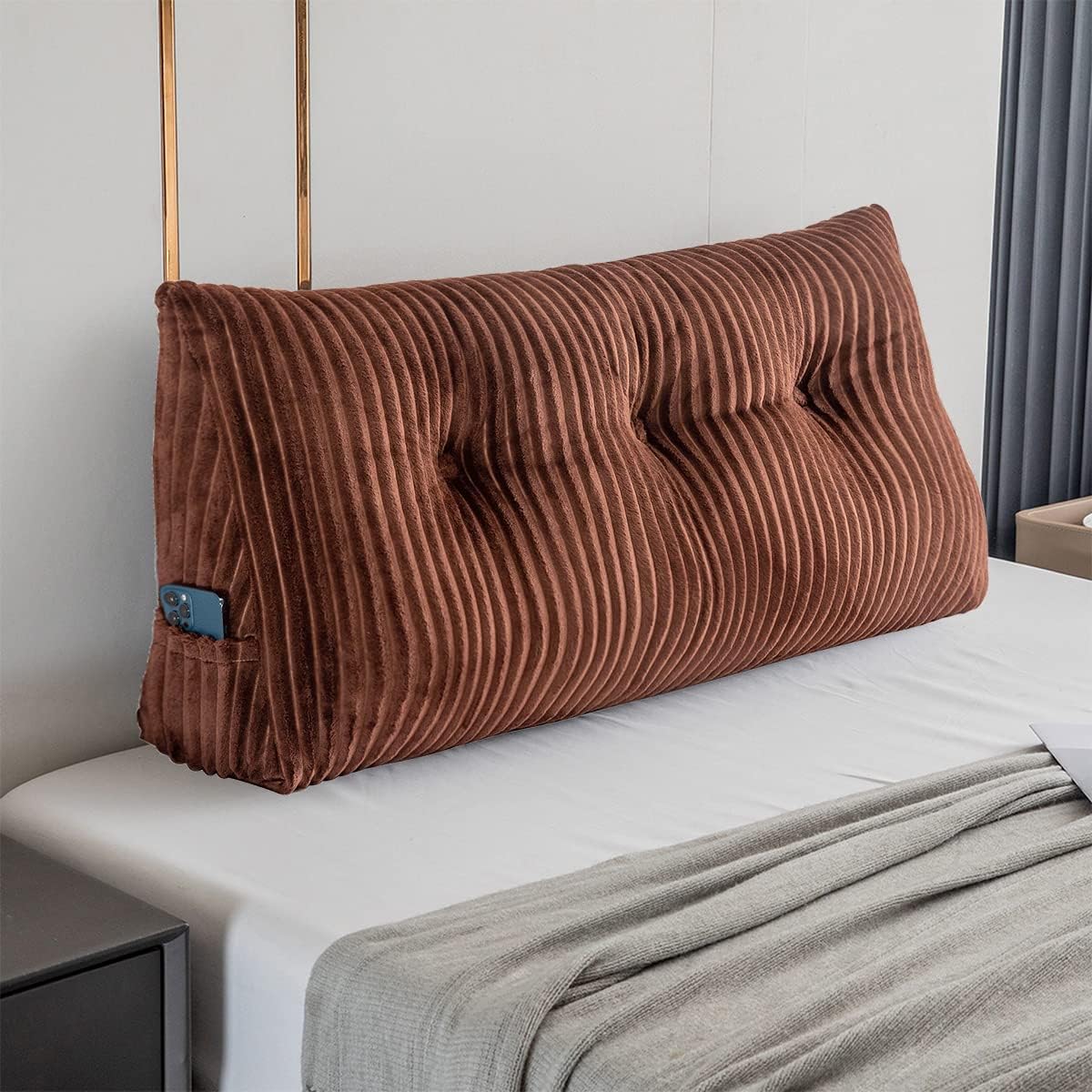 Triangular Headboard Wedge Pillow, Twin: 39x8x20