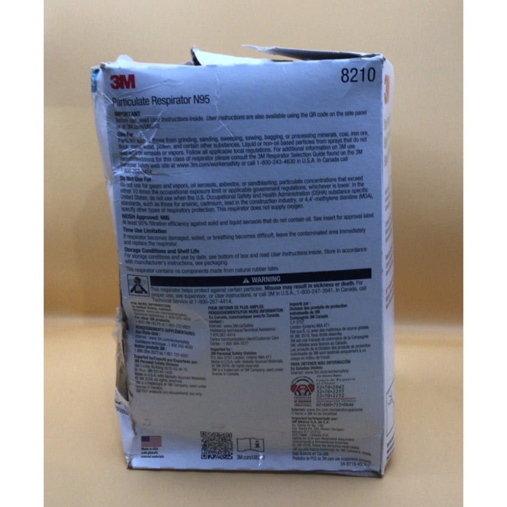 3M N95 Particulate Respirator Face Mask (8210)