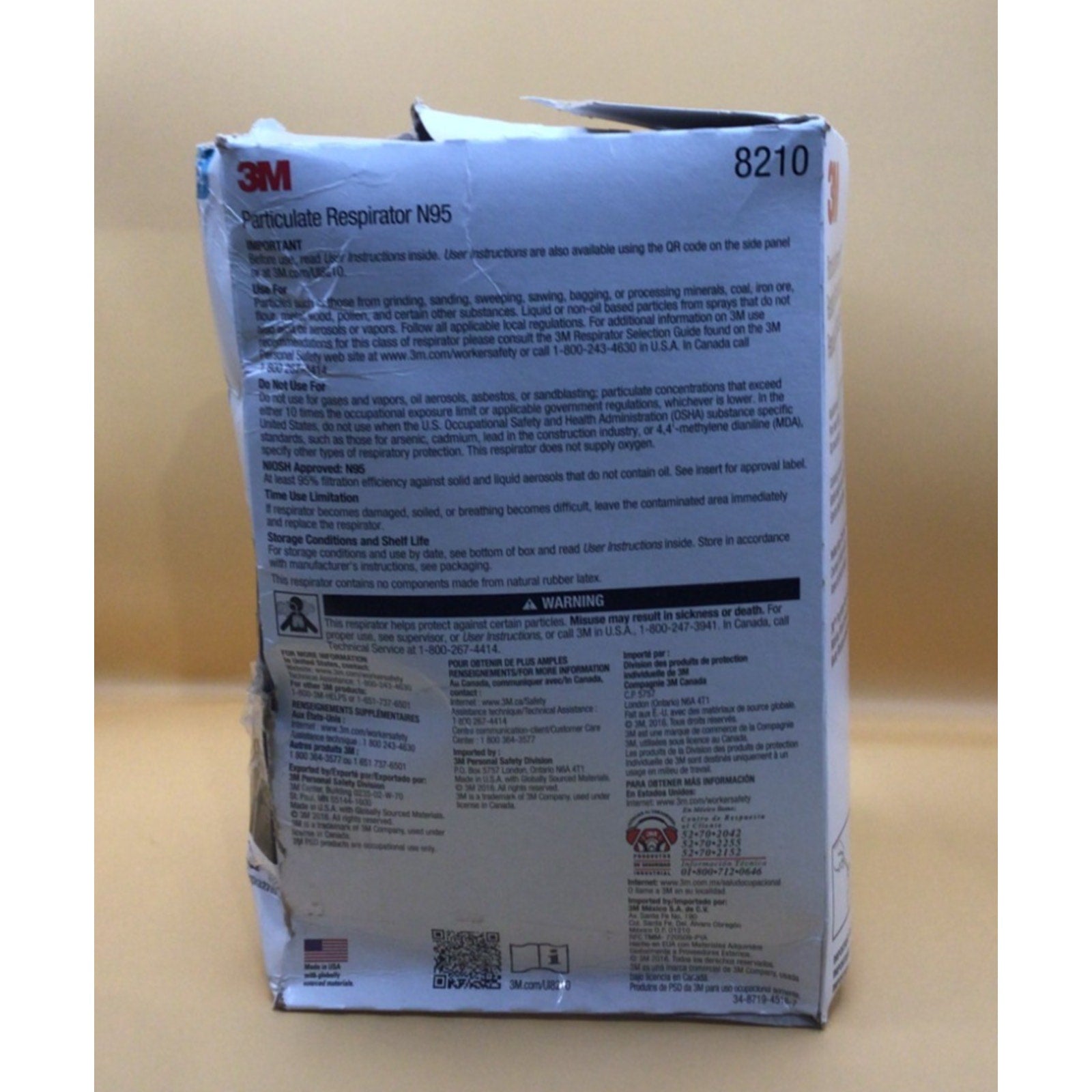 3M N95 Particulate Respirator Face Mask (8210)