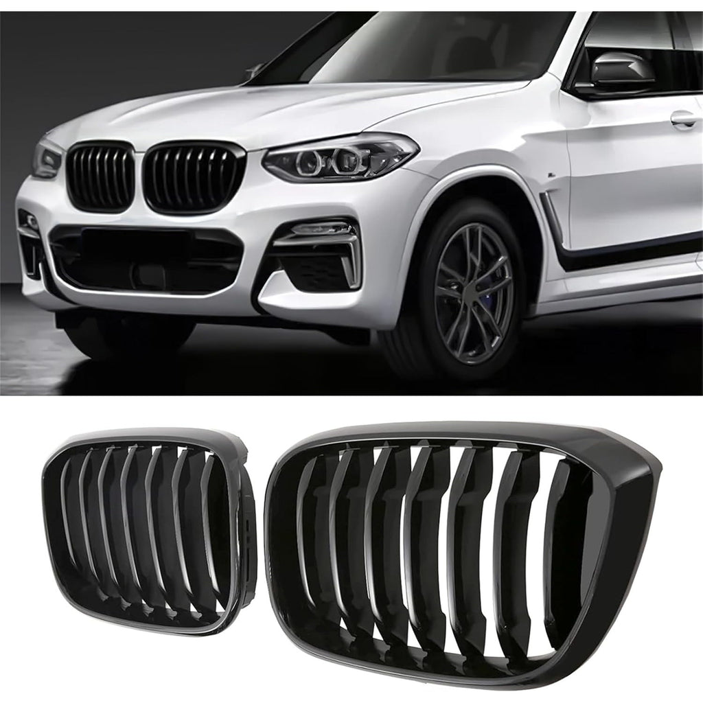 Grille Front Bumper Kidney Grill Compatible with BMW 5 Series X3 X4 G01 G02 2018 2019 2020 2021