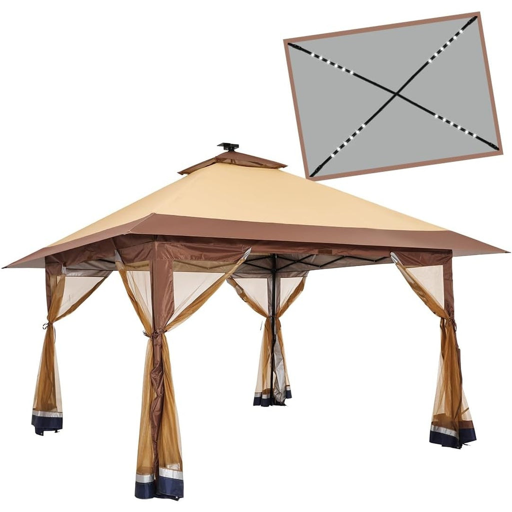 Suntime Pop Up Gazebo Polyester Canopy Tent