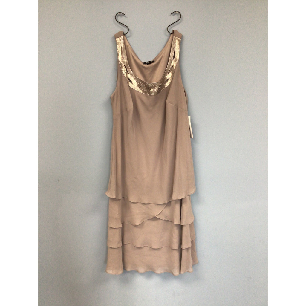 S.L. Fashions Mother of The Bride Jacket Dress with Sequined Cut Out Shoulder
