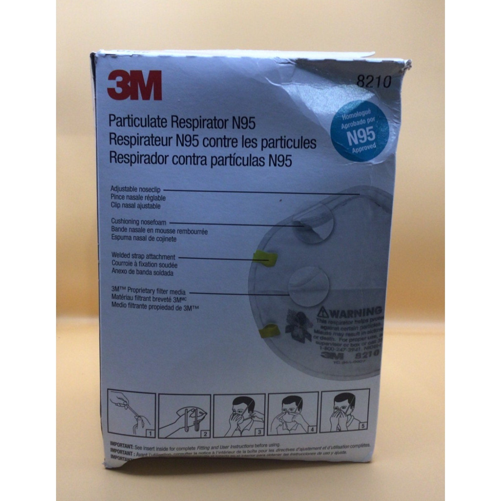 3M N95 Particulate Respirator Face Mask (8210)